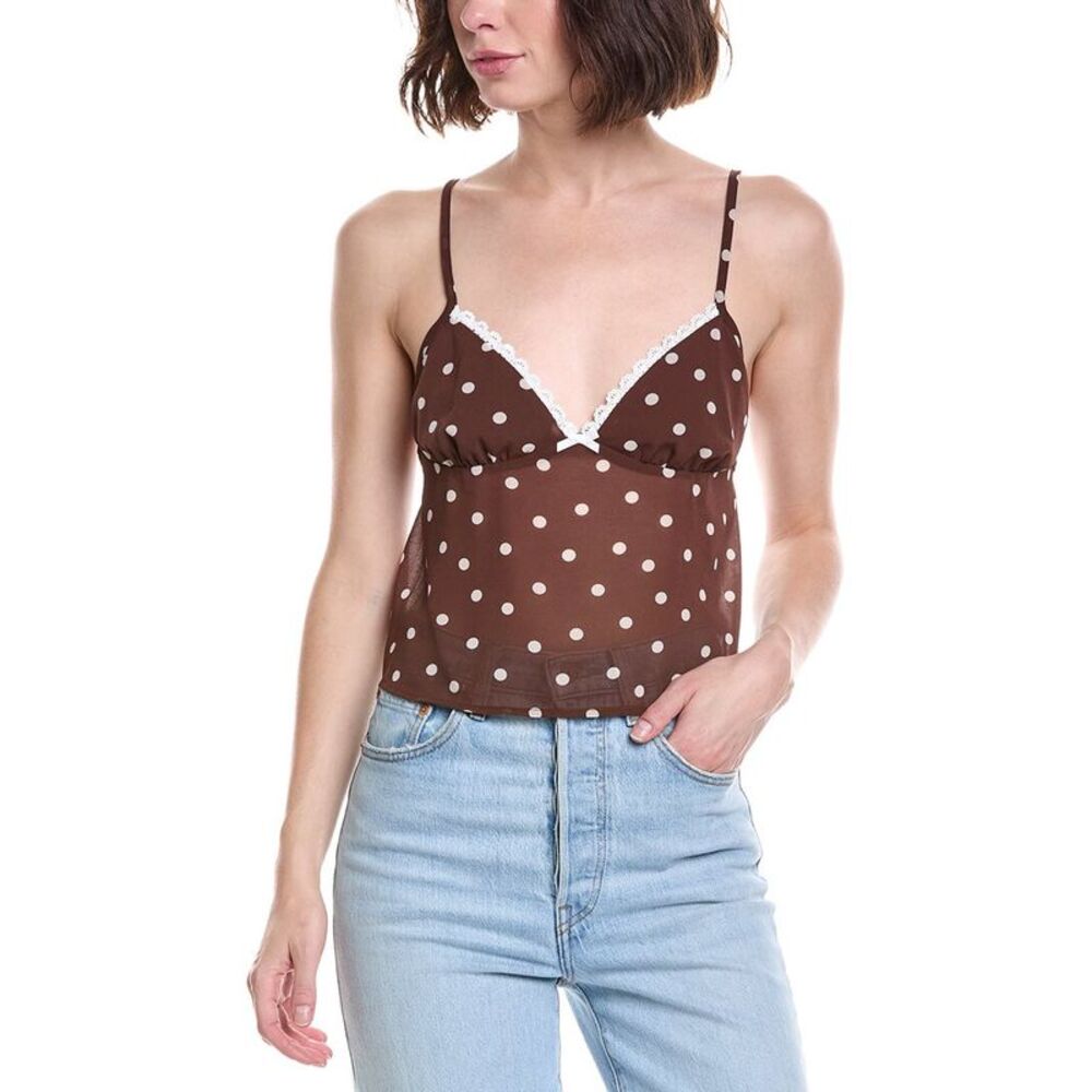 To My Lovers Womens Dot Top, Brown